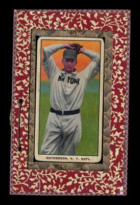 Picture, Helmar Brewing, T206-Helmar Card # 18, Christy MATHEWSON (HOF), Hands over head, New York Giants